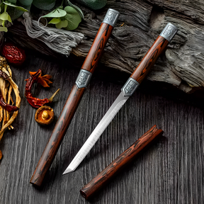Faca Artesanal Bambu em Aço Inox 440c 8" - Pague 1 Leve 2